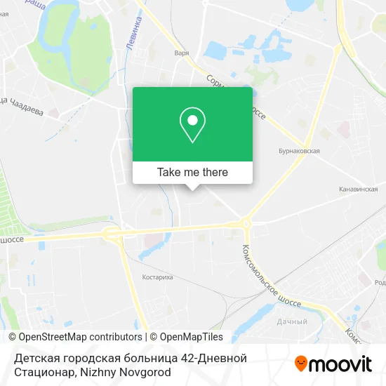 Детская городская больница 42-Дневной Стационар map