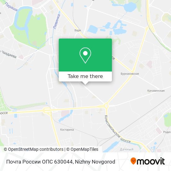 Почта России ОПС 630044 map