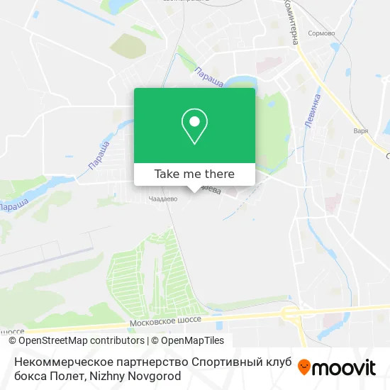 Некоммерческое партнерство Спортивный клуб бокса Полет map