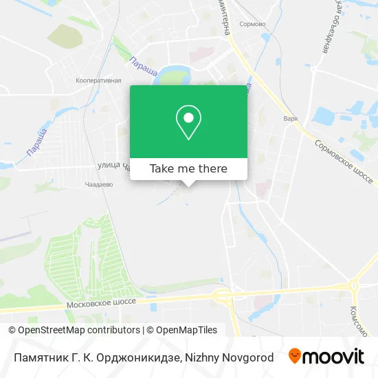 Памятник Г. К. Орджоникидзе map