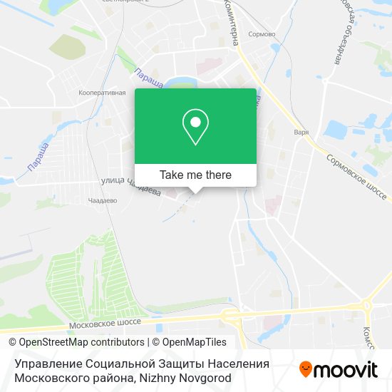 Управление Социальной Защиты Населения Московского района map