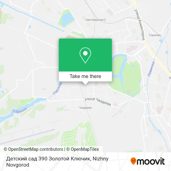 Детский сад 390 Золотой Ключик map