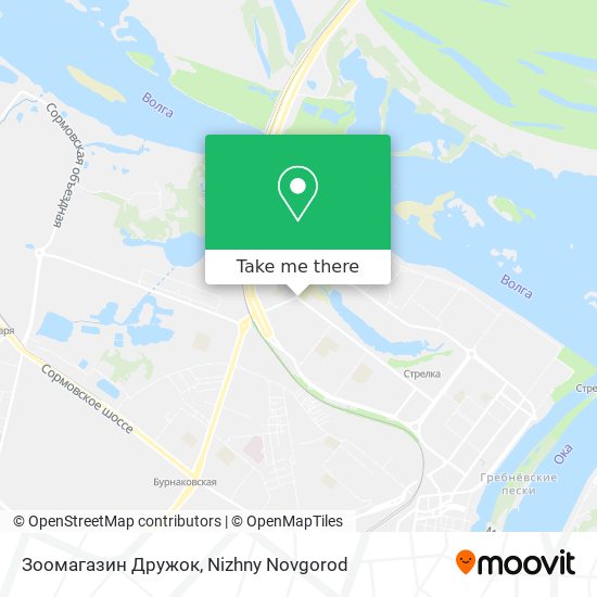 Зоомагазин Дружок map
