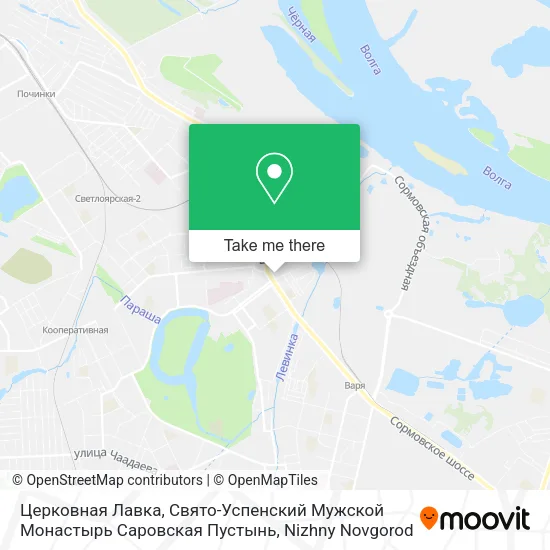 Церковная Лавка, Свято-Успенский Мужской Монастырь Саровская Пустынь map