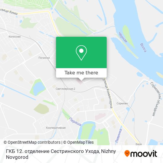 ГКБ 12. отделение Сестринского Ухода map