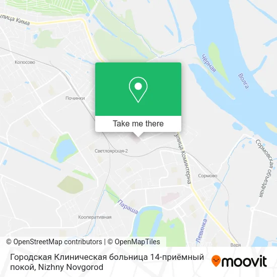 Городская Клиническая больница 14-приёмный покой map