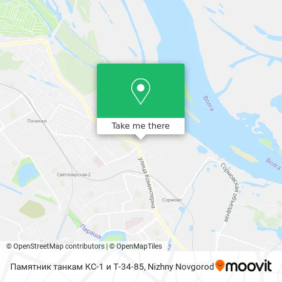 Памятник танкам КС-1 и Т-34-85 map