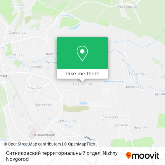 Ситниковский территориальный отдел map