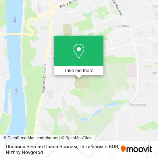 Обелиск Вечная Слава Воинам, Погибшим в ВОВ map