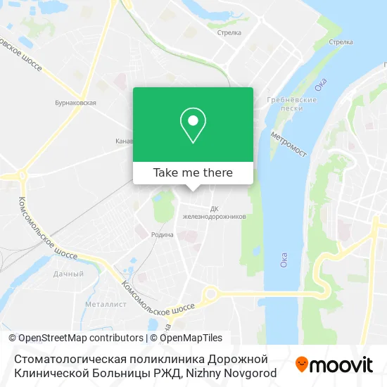 Стоматологическая поликлиника Дорожной Клинической Больницы РЖД map