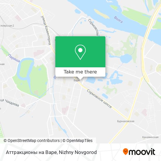 Аттракционы на Варе map