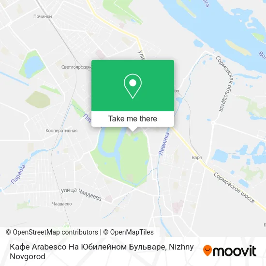 Кафе Arabesco На Юбилейном Бульваре map
