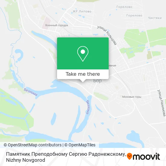 Памятник Преподобному Сергию Радонежскому map
