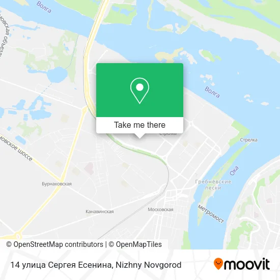 14 улица Сергея Есенина map