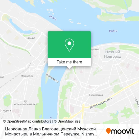 Церковная Лавка Благовещенский Мужской Монастырь в Мельничном Переулке map