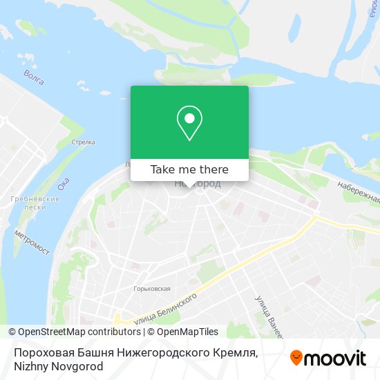 Пороховая Башня Нижегородского Кремля map