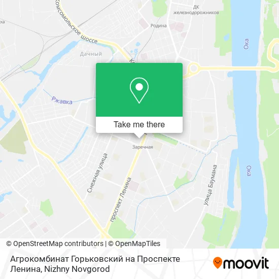 Агрокомбинат Горьковский на Проспекте Ленина map