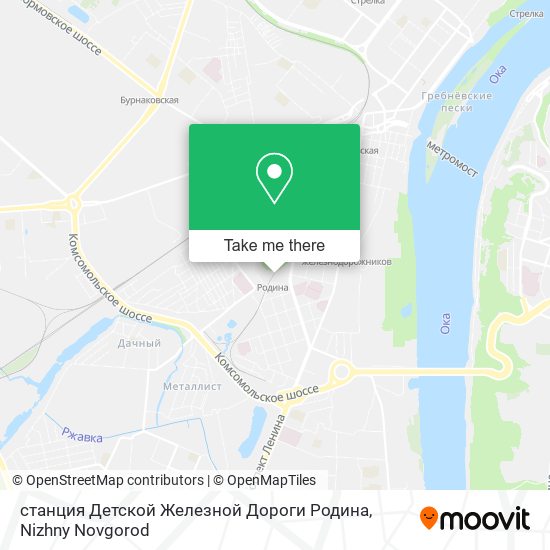 станция Детской Железной Дороги Родина map