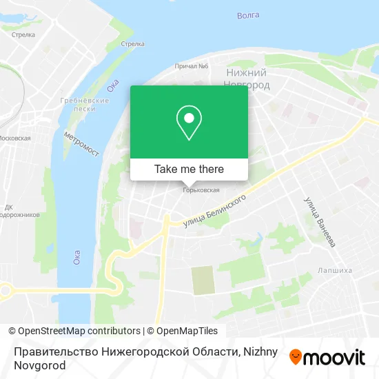 Правительство Нижегородской Области map