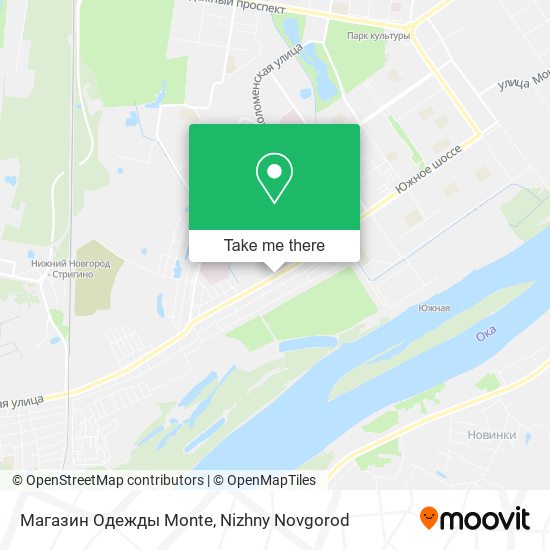 Магазин Одежды Monte map