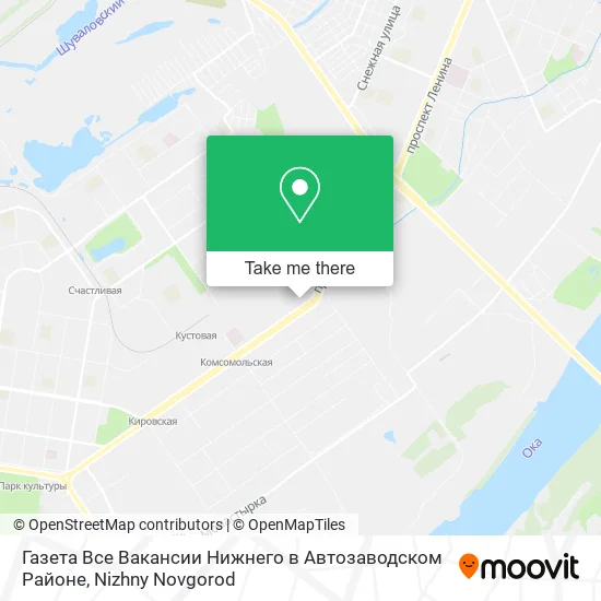 Газета Все Вакансии Нижнего в Автозаводском Районе map