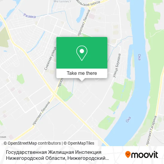 Государственная Жилищная Инспекция Нижегородской Области, Нижегородский Заречный отдел map