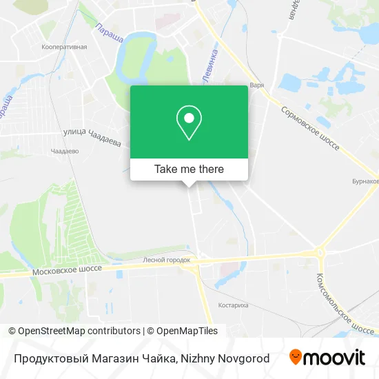 Продуктовый Магазин Чайка map