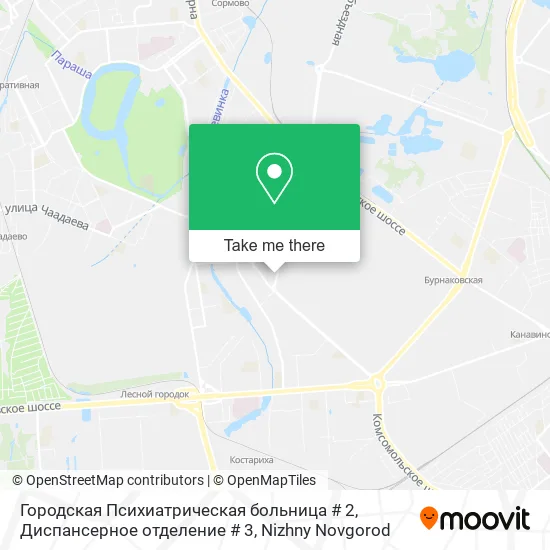 Городская Психиатрическая больница # 2, Диспансерное отделение # 3 map