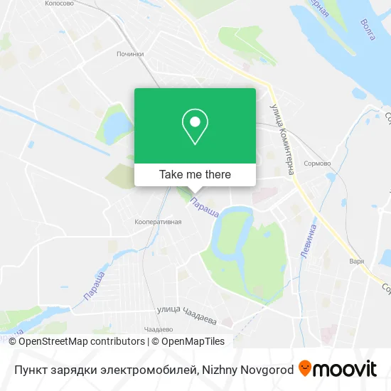 Пункт зарядки электромобилей map