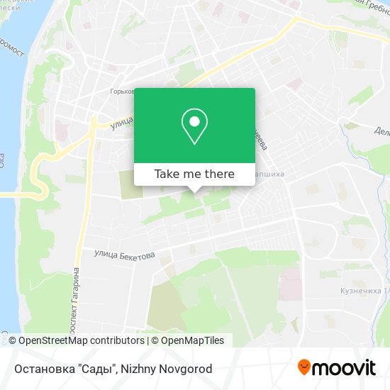 Остановка "Сады" map