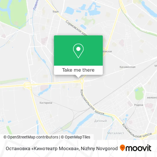 Остановка «Кинотеатр Москва» map