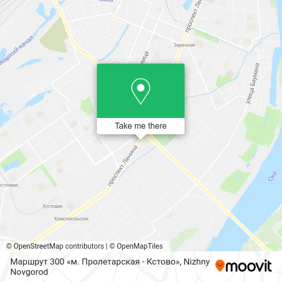 Маршрут 300 «м. Пролетарская - Кстово» map