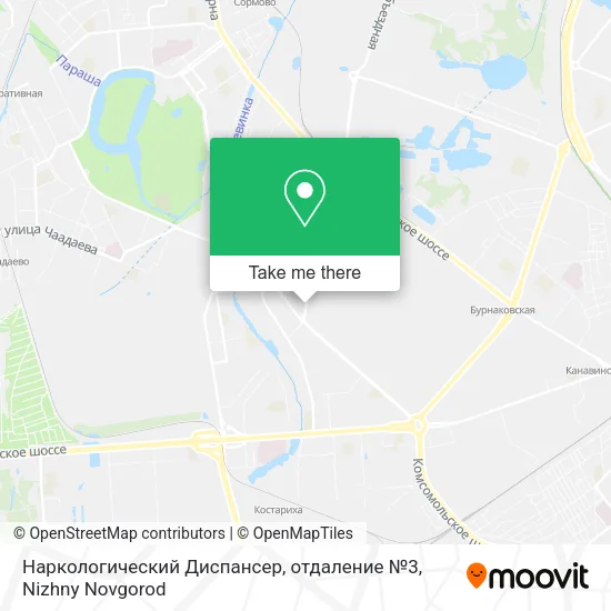 Наркологический Диспансер, отдаление №3 map
