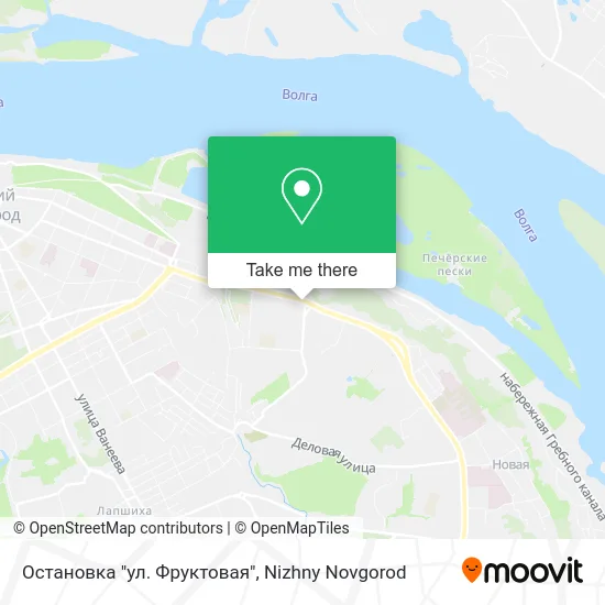 Остановка "ул. Фруктовая" map