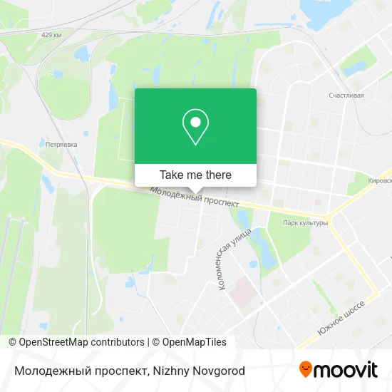 Молодежный проспект map
