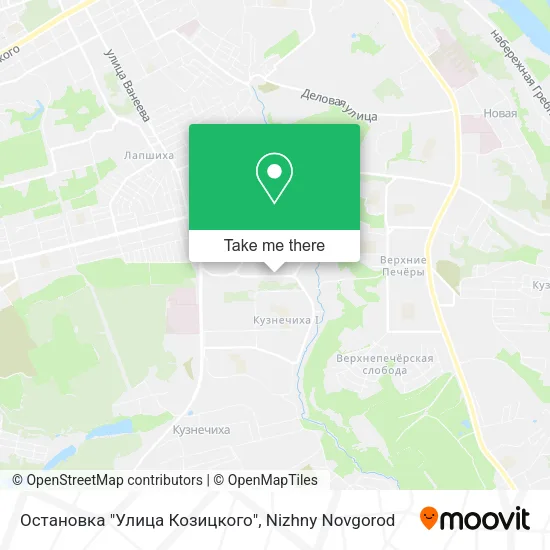 Остановка "Улица Козицкого" map