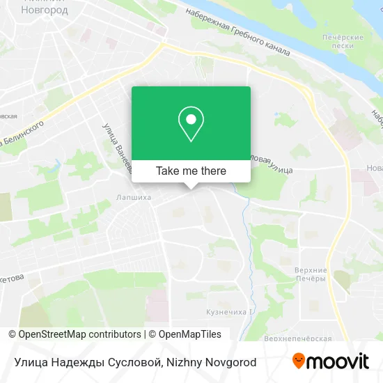 Улица Надежды Сусловой map