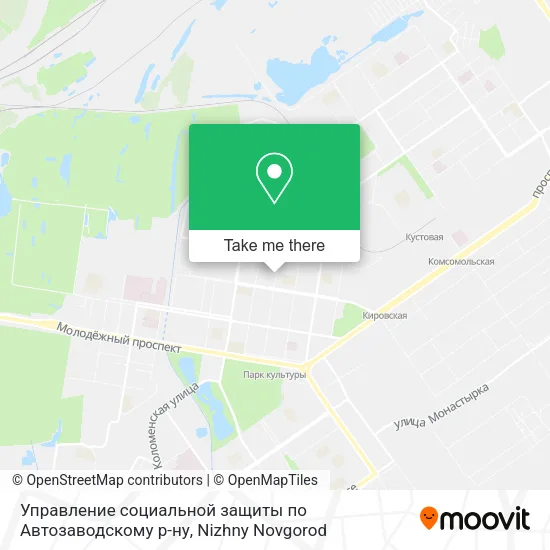 Управление социальной защиты по Автозаводскому р-ну map