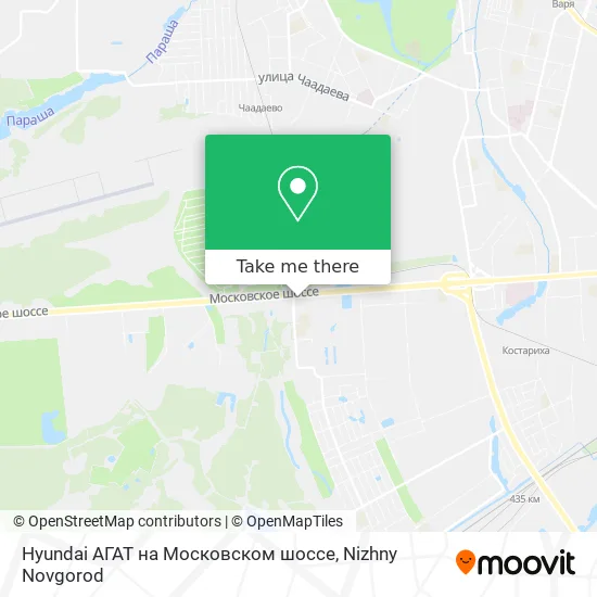 Hyundai АГАТ на Московском шоссе map