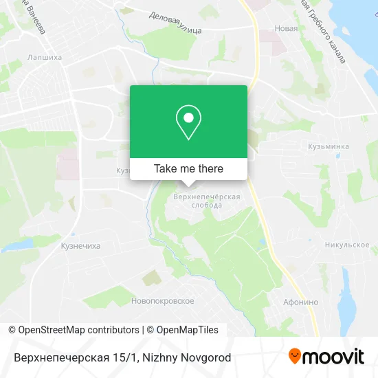 Верхнепечерская 15/1 map