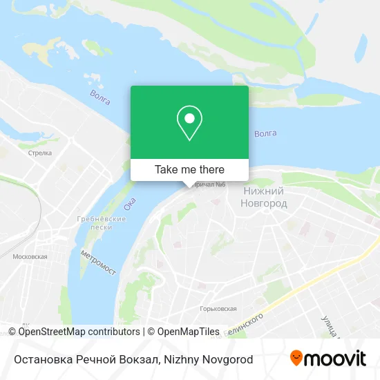 Остановка Речной Вокзал map