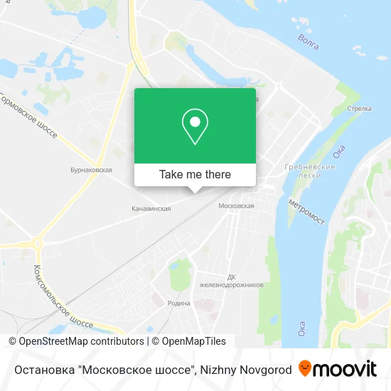 Остановка "Московское шоссе" map