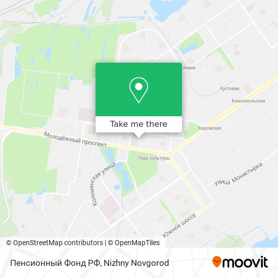 Пенсионный Фонд РФ map