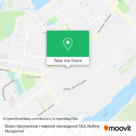 бюро пропусков главной проходной ГАЗ map