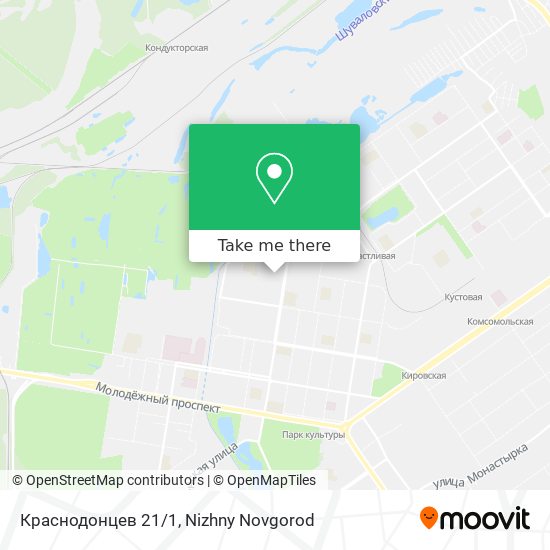 Краснодонцев 21/1 map