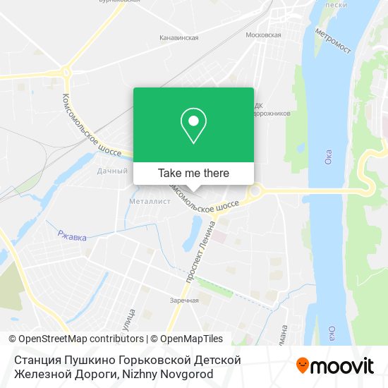 Станция Пушкино Горьковской Детской Железной Дороги map