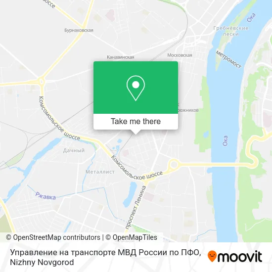 Управление на транспорте МВД России по ПФО map