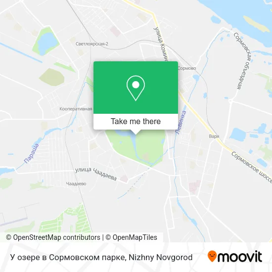 У озере в Сормовском парке map