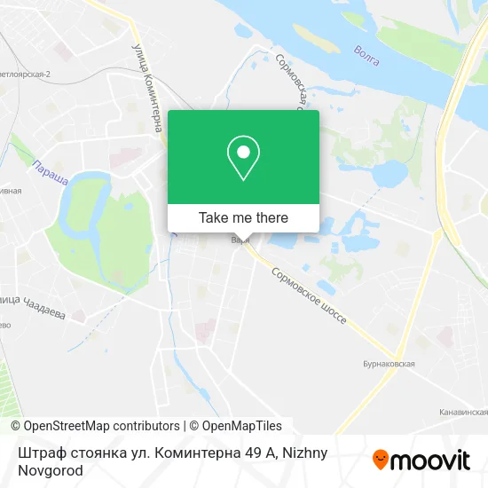 Штраф стоянка ул. Коминтерна 49 А map