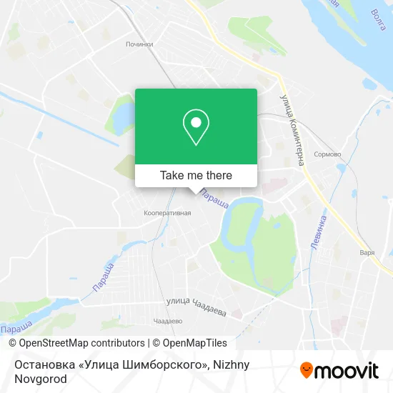 Остановка «Улица Шимборского» map